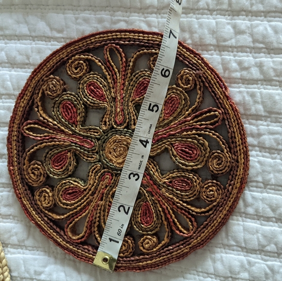 Set of 2 boho vintage trivets - Picture 5 of 5